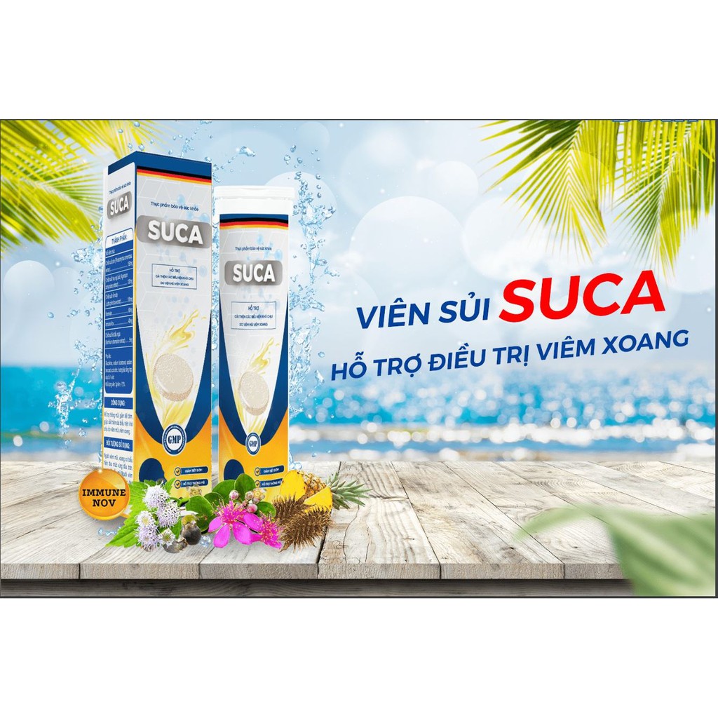 Viên Sủi Suca - Giúp Cải Thiện Các Biểu Hiện Khó Chịu Do Viêm Mũi & Viêm Xoang - Thuốc Việt 24h