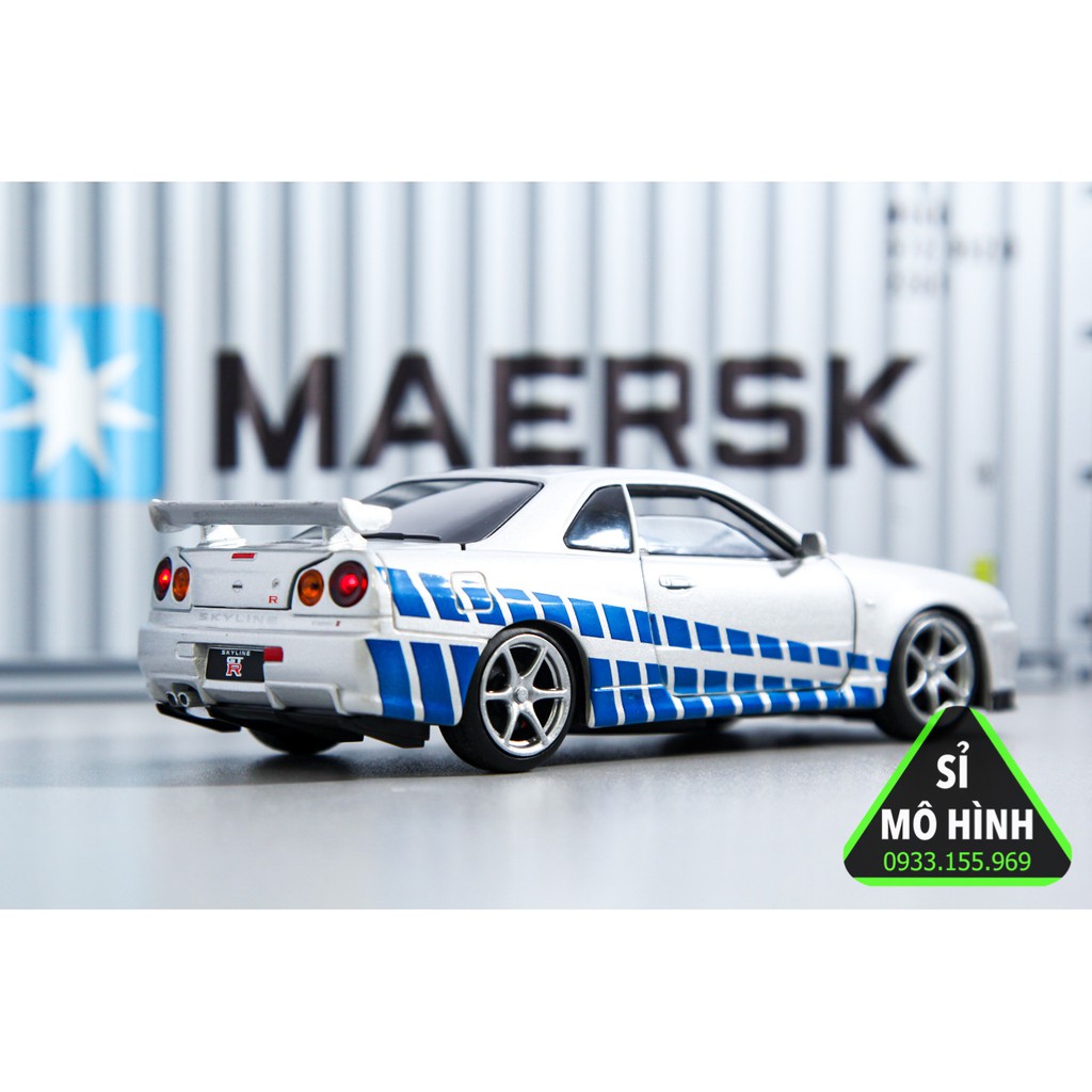 [ Sỉ Mô Hình ] Mô hình xe đua Nissan Skyline GTR phim Fast and Furious 1:32