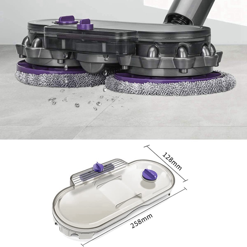 Đầu Lau Nhà Cho Máy Hút Bụi Dyson V12 Slim, V10 Slim + Thùng Nước + 6 Khăn Lau