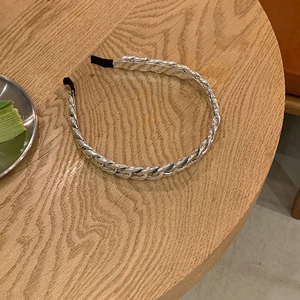 Băng Đô Kim Loại Phối Xích Thời Trang Cho Nữ