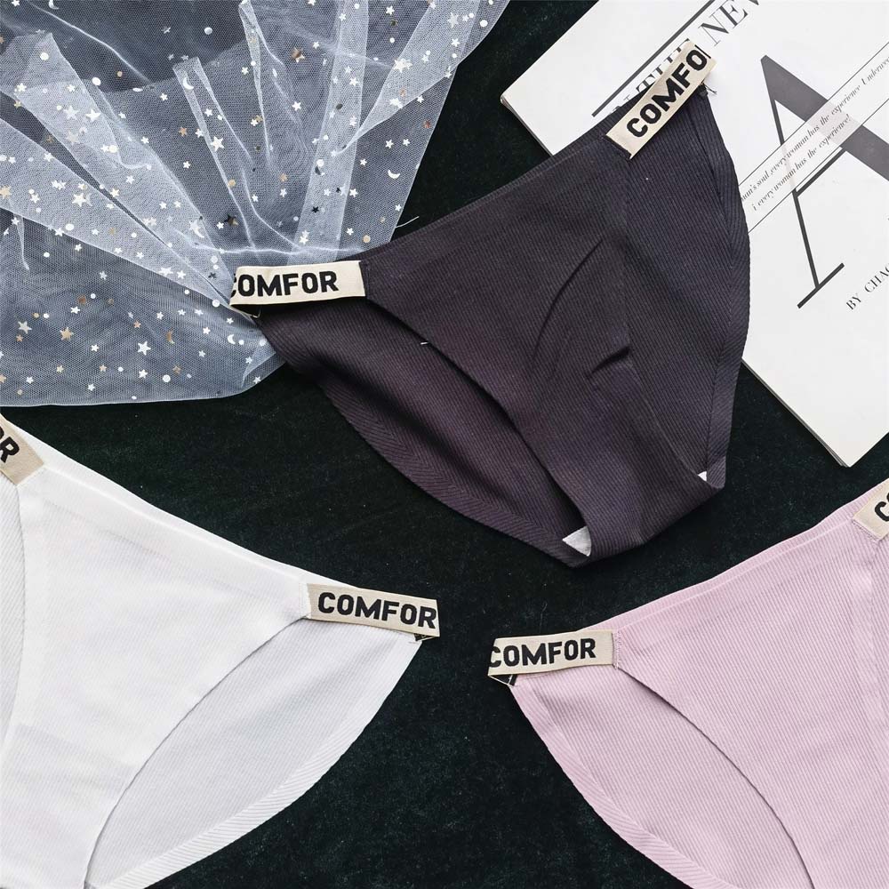 Quần Lót Cotton Lưng Thấp In Chữ Phong Cách Âu Mỹ Gợi Cảm Cho Nữ