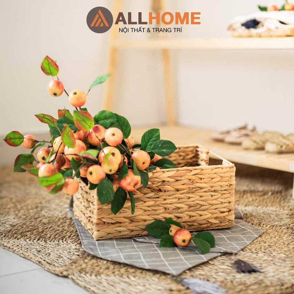 Giỏ Khay Lục Bình ALLHOME Hình Chữ Nhật Size S/M/L Đựng Đồ, Trang Trí Decor Hàng Xuất Khẩu