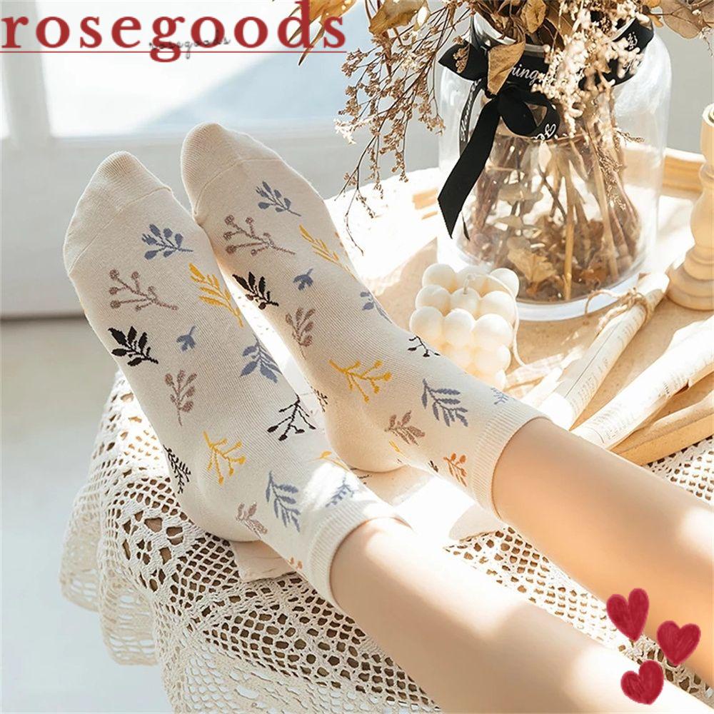 Đôi Vớ Cotton Màu Trơn In Họa Tiết Thời Trang Thu Đông Phong Cách Nhật Bản