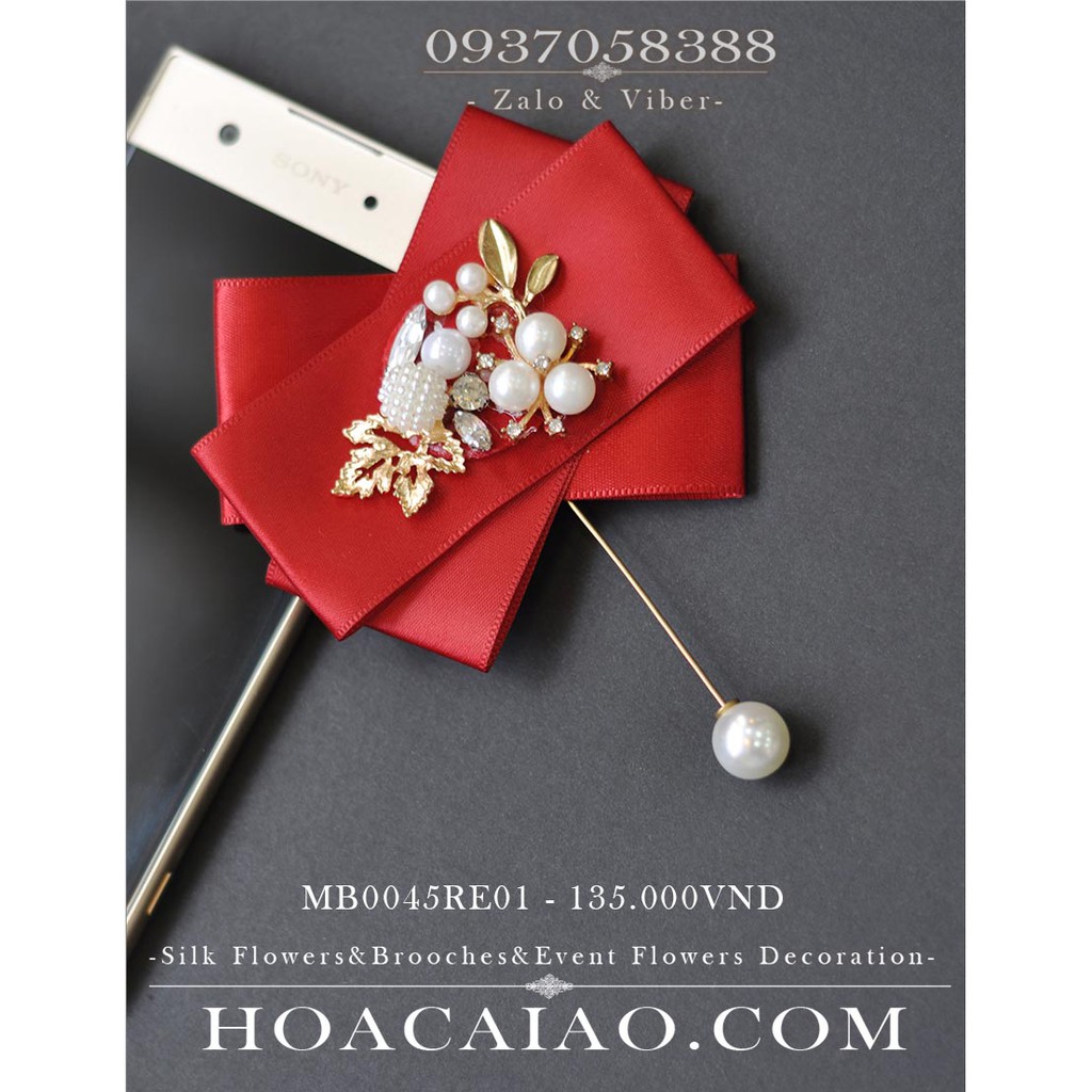 Brooch hoa cài áo unisex MB0045RE01