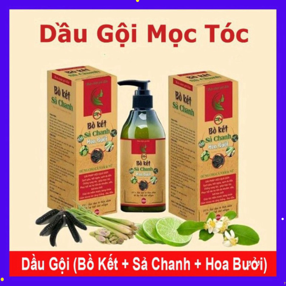 Dầu gội bồ kết sả chanh hoa bưởi thảo dược cô đặc mọc tóc 300ml Giúp sạch gàu, đen tóc, mềm, suông mượt tóc Hot | BigBuy360 - bigbuy360.vn