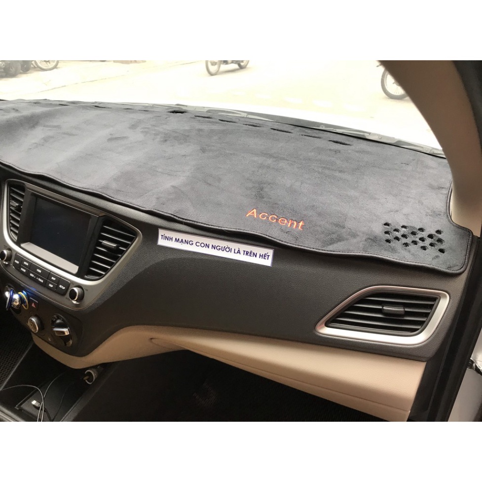 Thảm Taplo - Đủ xe HYUNDAI - Nhung hoặc Da Vân Carbon Cacbon