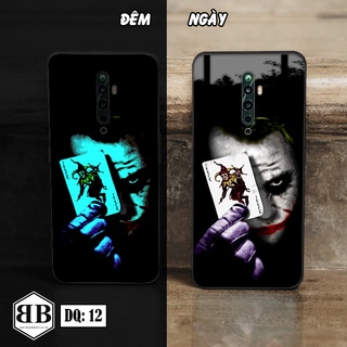 Ốp lưng kính Dạ Quang Oppo RENO 2 / RENO2 F / RENO2 Z ( RENO 2F )  ( RENO 2Z ) phát sáng trong đêm hình joker
