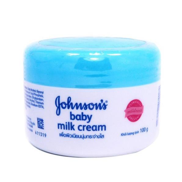 Kem Dưỡng Da Johnson’s Baby Milk Cream Nắp Xanh 50g chính hãng cty nhập khẩu