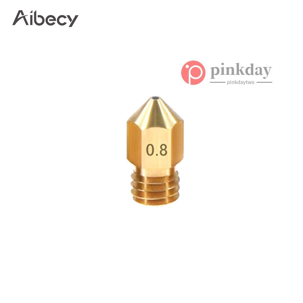 Ready stock 1pc 3D Printer Extruder Brass Nozzle M6 Thread Printer Head 0.8mm Output for MK8 3D Printer 1.75mm Filament