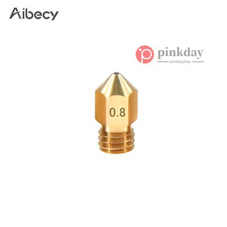 Ready stock 1pc 3D Printer Extruder Brass Nozzle M6 Thread Printer Head 0.8mm Output for MK8 3D Printer 1.75mm Filament
