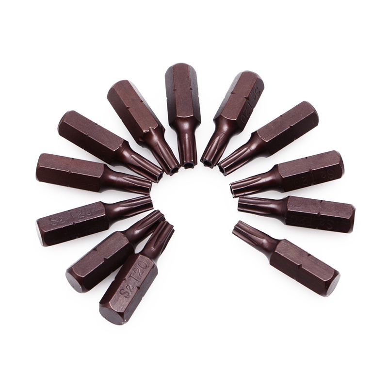 Bộ 12 Mũi T20 1 / 4 &quot;Chuôi Lục Giác Có Lỗ 25mm