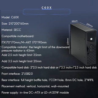 Vỏ máy tính mini C60X cổng USB 2.0
