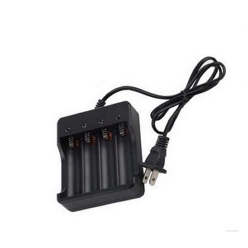 Bộ sạc 4pin lithium 18650 4.2v (tự ngắt điện khi pin đầy, có đèn báo)