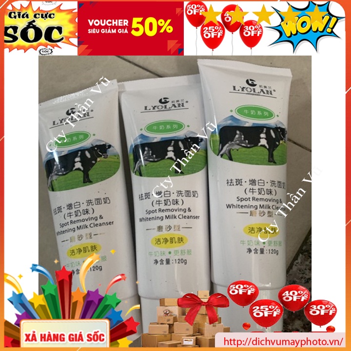 Sữa rửa mặt con bò Lyolan dưa leo lyolan Hàng Nhập Khẩu Chất Lượng loại bỏ vảy tế bào khô, mụn cám và bụi bẩn