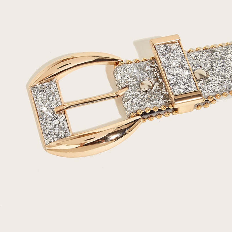 Thắt Lưng Bản Rộng Đính Đá Pha Lê Lấp Lánh Trang Trọng Cho Nữ