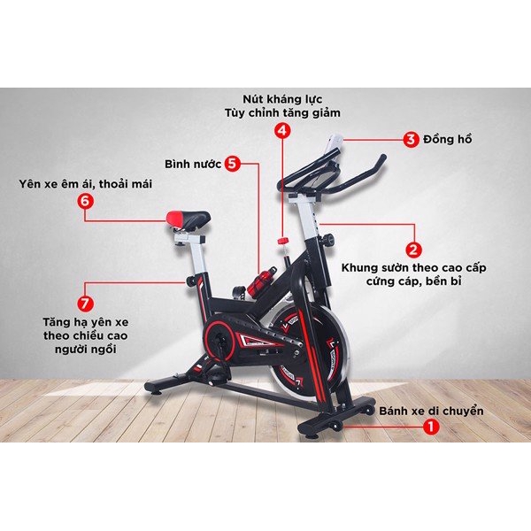 Xe đạp tập thể dục Air Bike Spin Bike chính hãng