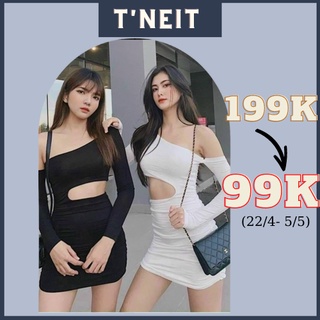 Váy body nữ, đầm ôm khoét eo bên hông, lệch vai cá tính - Đầm Ôm Sexy Nữ - Đ0068 | steven.factory