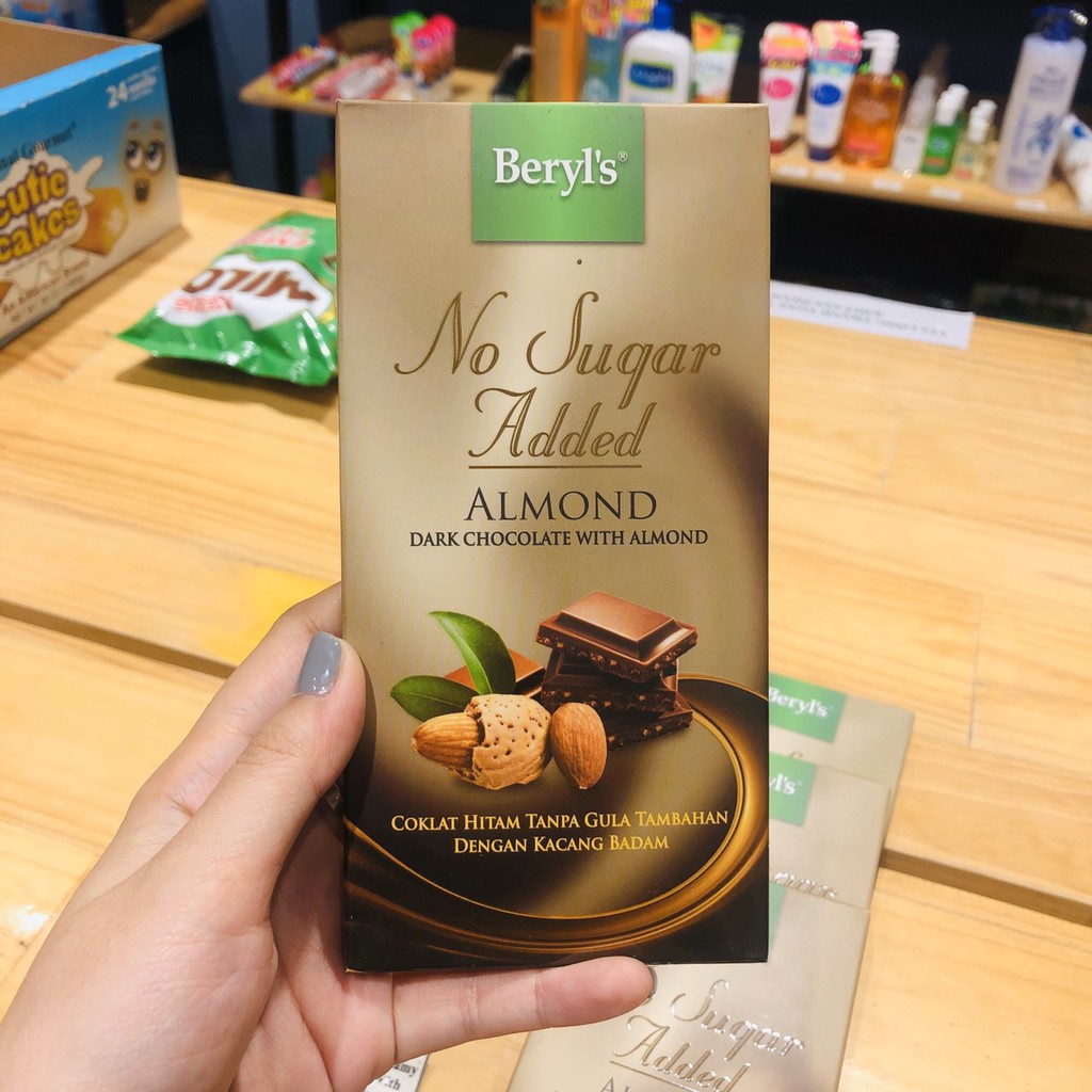 Chocolate Beryl's Milk Almond No Added Sugar 85g