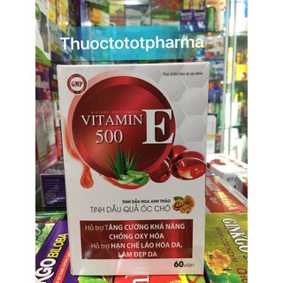 Vitamin E 500, E đỏ tinh dầu quả óc chó, chống oxy hóa, chống lão hóa da, bổ sung vitamin e, sáng da, đẹp da
