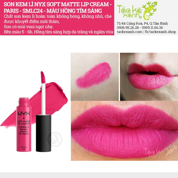 Son kem lì NYX Soft Matte - Paris SMLC24
