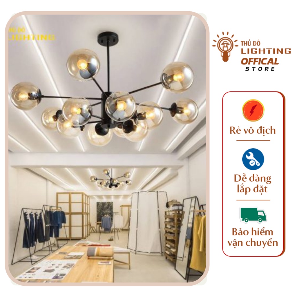 Đèn Chùm Trang Trí Phòng Khách Phòng Ngủ THỦ ĐÔ LIGHTING Mang Phong Cách Hiện Đại Bảo Hành 12 Tháng_