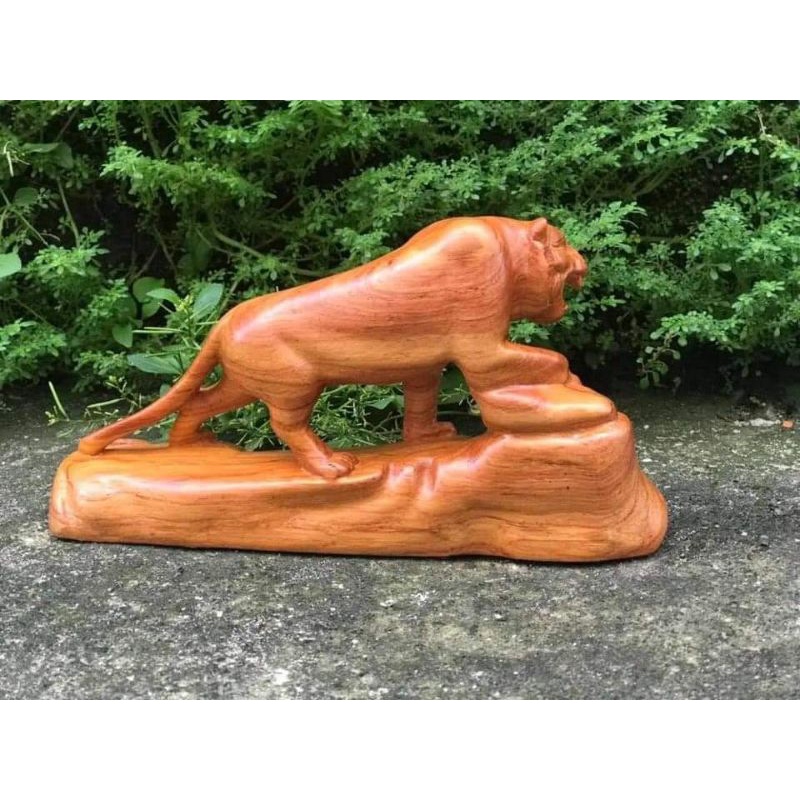 Tượng con hổ gỗ hương 20cm
