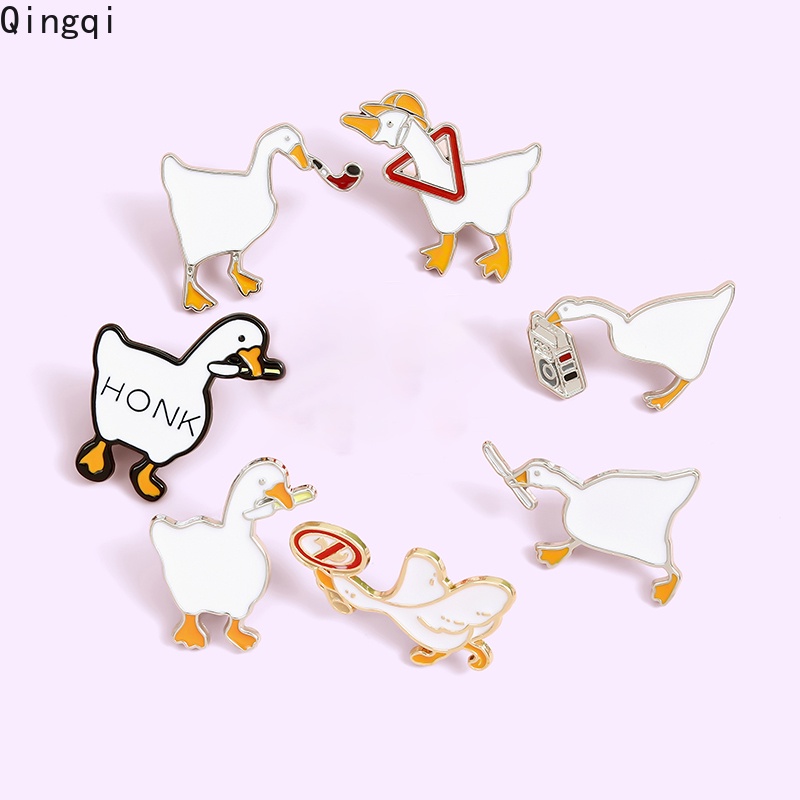 Huy hiệu cài áo Miss Zoe hình chú ngỗng hoạt hình đáng yêu