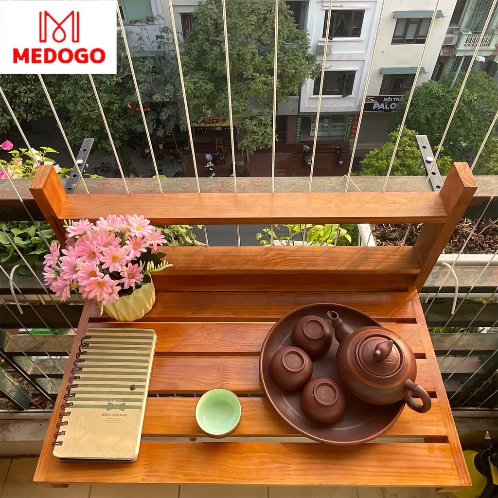 Bàn treo ban công MEDOGO, bàn treo ban công trang trí BBC-01