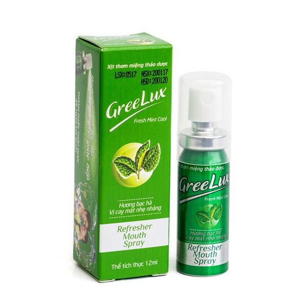 Xịt thơm miệng thảo dược GREELUX (hương Fresh Mint Cool) - Cho hơi thở thơm mát