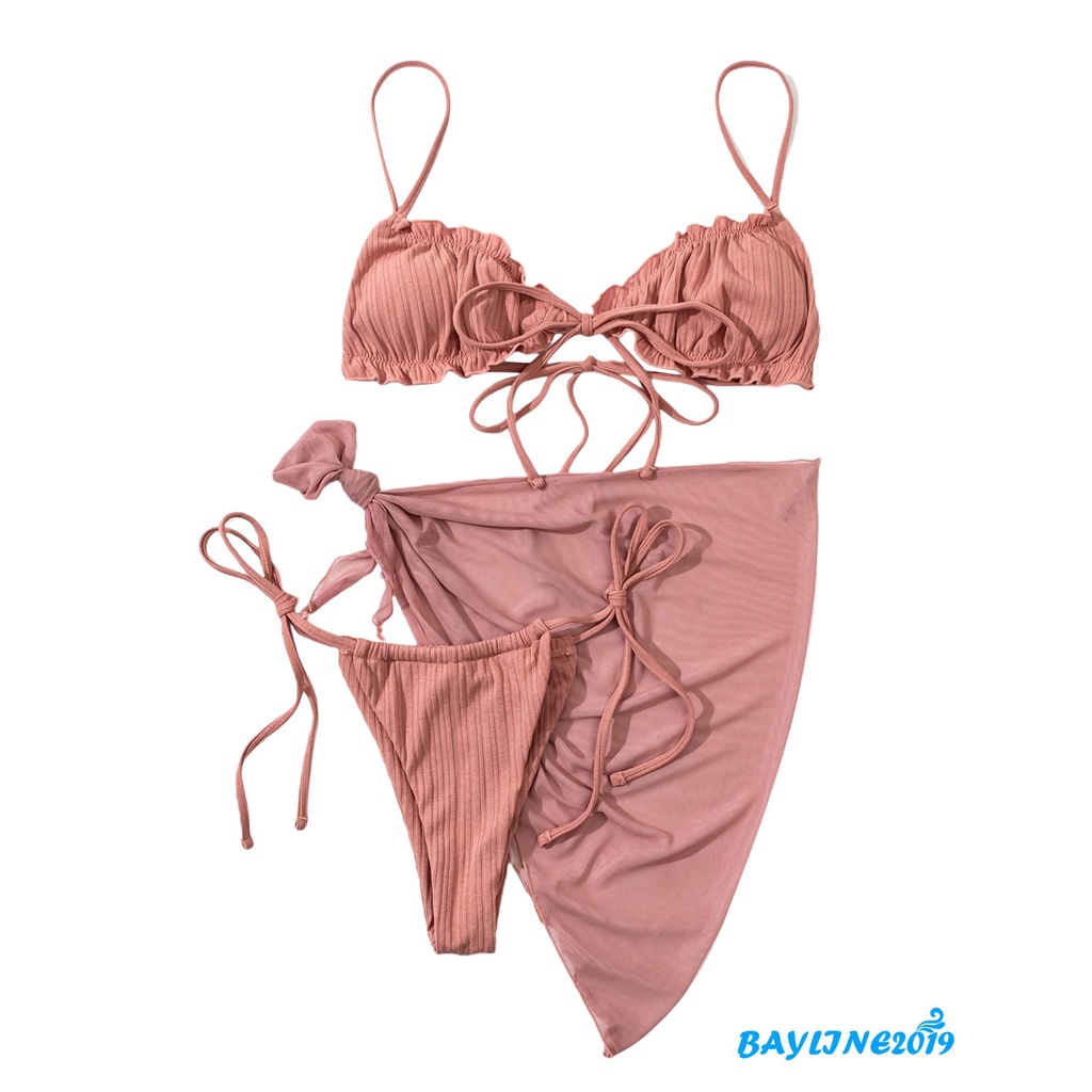 [Mã FATREND18J giảm đến 30k đơn 99k] Bộ Đồ Bơi Bikini Màu Trơn Đơn Giản Quyến Rũ Thời Trang Mùa Hè Cho Nữ | BigBuy360 - bigbuy360.vn