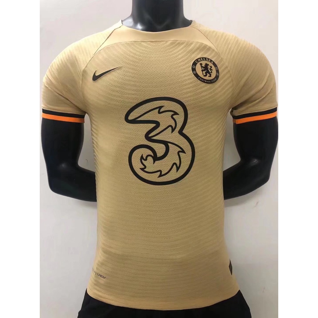 Áo Jersey Tay Ngắn Jersey Size S-XXL Màu Vàng Đồng Sân Khách 22 / 23 Chelsea Cho Nam