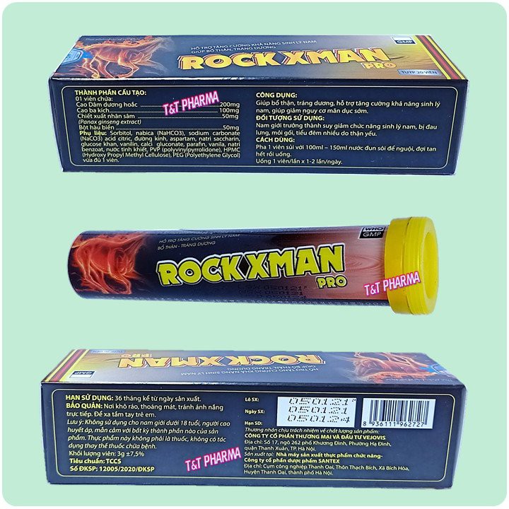 [Tuyp 20 Viên] Viên Sủi Rock Xman Pro Bổ Thận Tráng Dương, Tăng Cường Sinh Lý | BigBuy360 - bigbuy360.vn