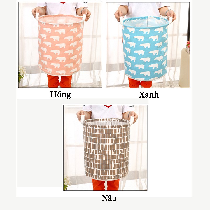 Giỏ vải đựng đồ gấp gọn đa năng  - happyshop92