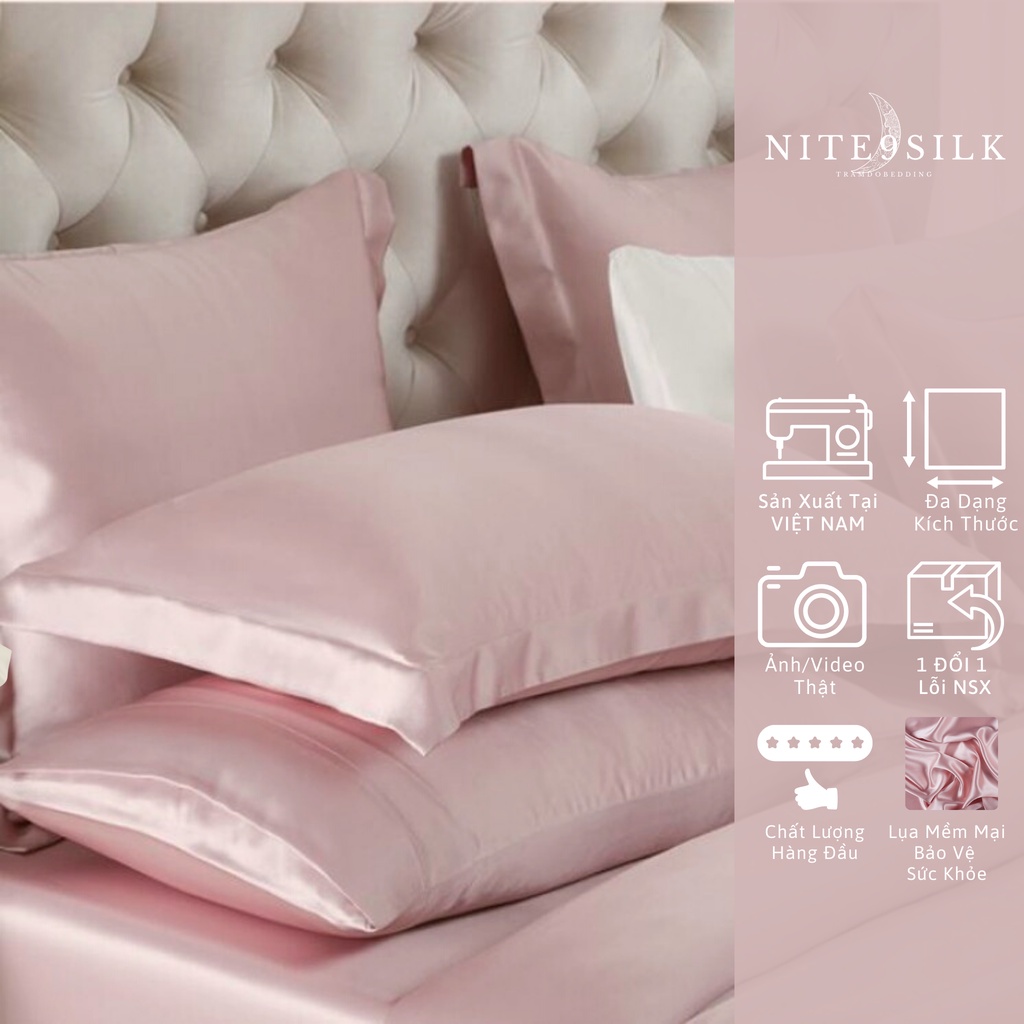 Vỏ Gối Nằm Lụa Mềm Mại – Thoáng Mát – Đa Dạng Màu Sắc – Nite9 Silk