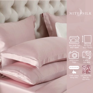 Vỏ gối nằm lụa mềm mại – thoáng mát – đa dạng màu sắc – nite9 silk