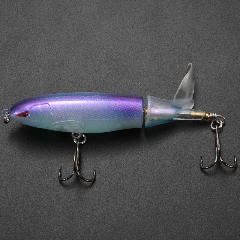 Floating Popper Lure Artificial Hard Bait Wobbler Tail Fishing Tackle