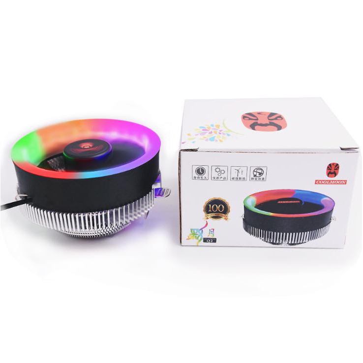 QUẠT TẢN NHIỆT CPU COOLMOON Q2 LED RGB