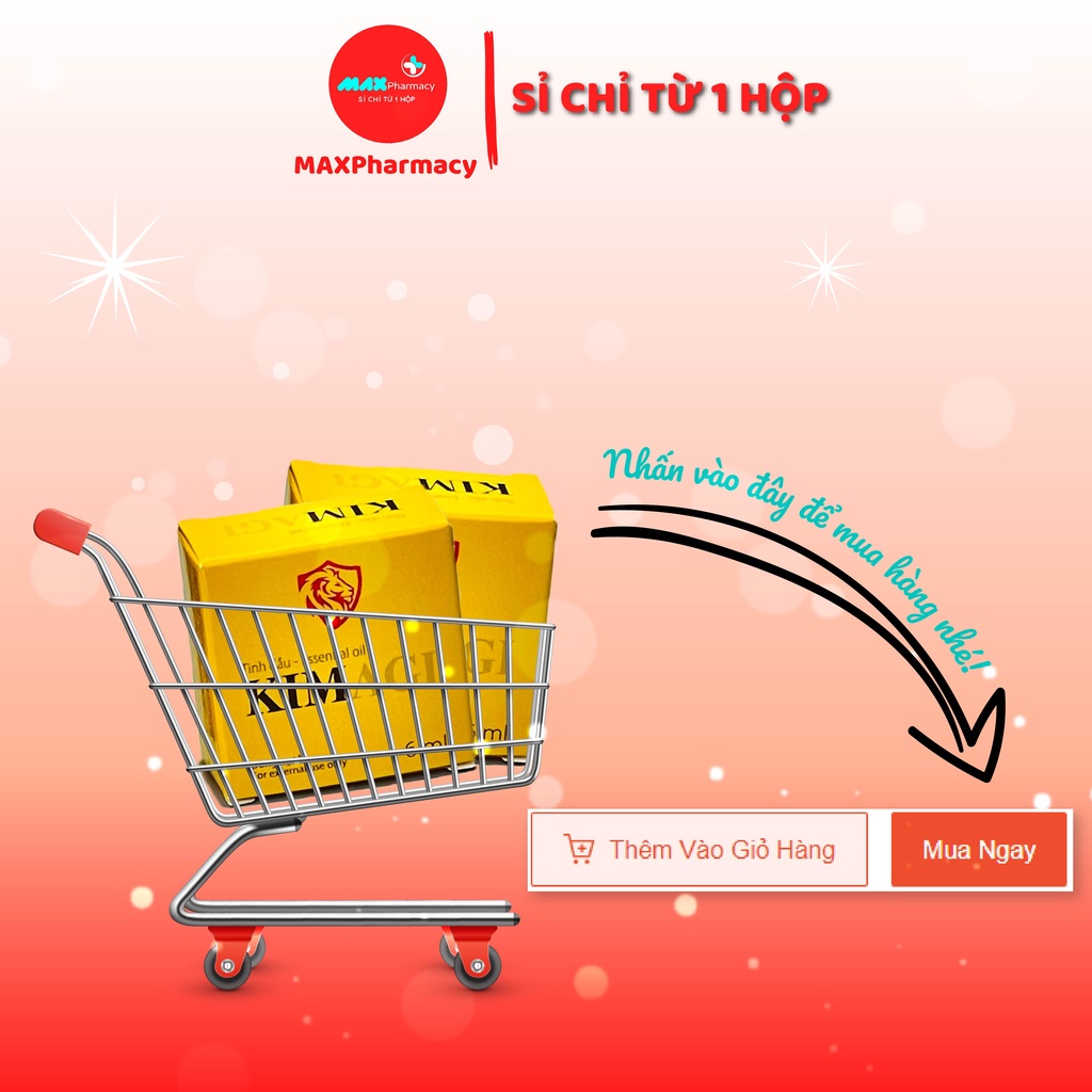 HỘP 10 CHAI Dầu gió KIM Agi Herbal nước vàng Hương thơm thư giãn, Giữ ấm cơ thể 6ml - MAXpharmacy