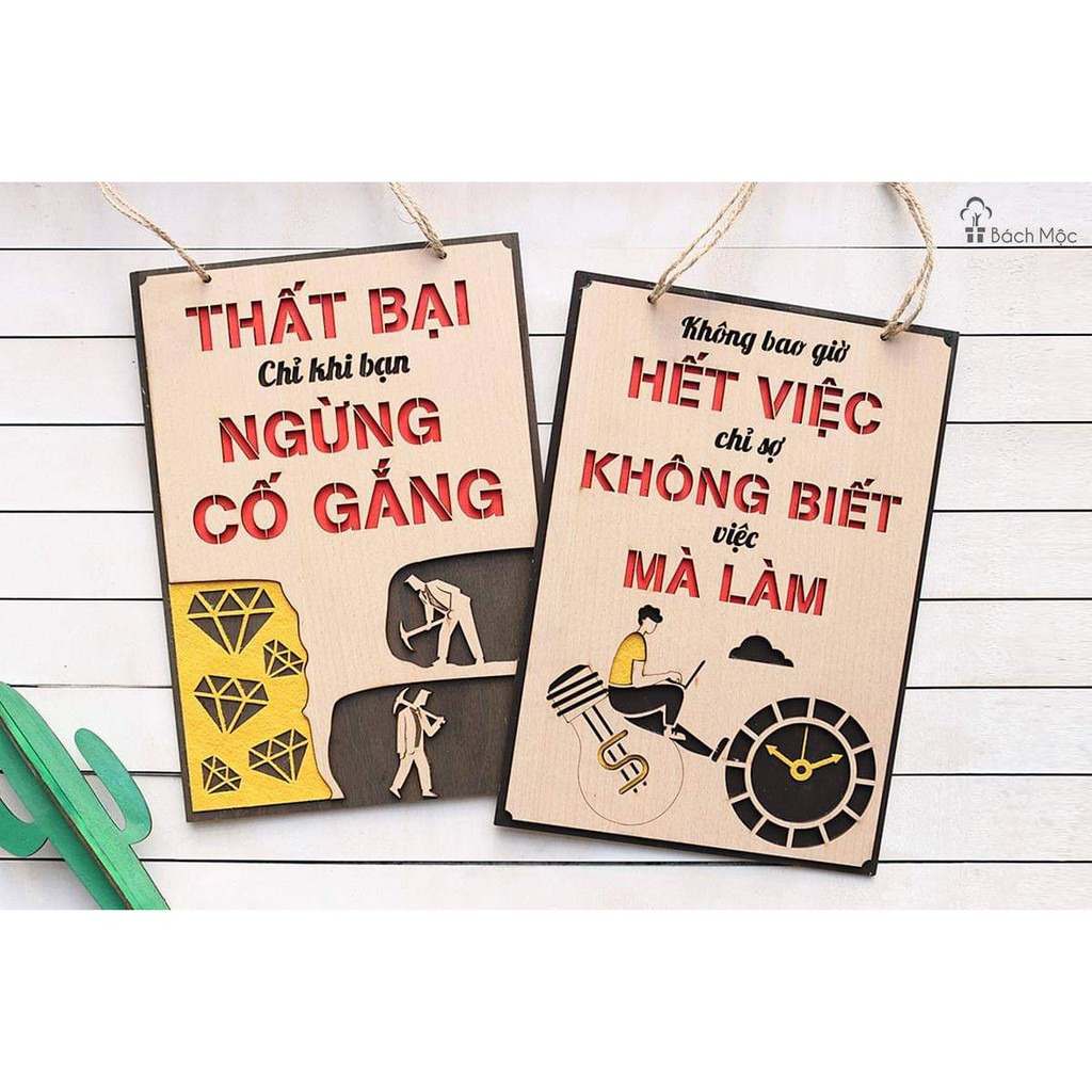 BẢNG GỖ KHẨU HIỆU TRANG TRÍ VĂN PHÒNG, NHÀ CỬA