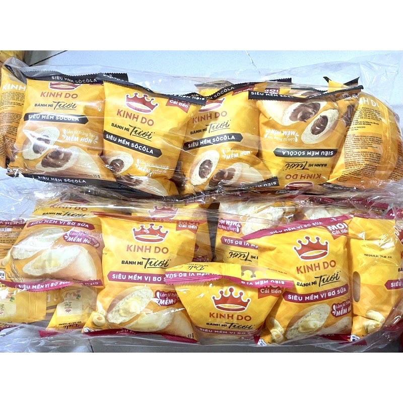 COMBO 10 CÁI BÁNH MÌ TƯƠI SIÊU MỀM KINH ĐÔ HSD:10->13 NGÀY