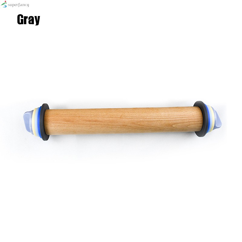 Professional Kitchen Rolling Pin Non Stick Roller with Removable Thickness  Measuring Rings Adjustable Size Guides Roll