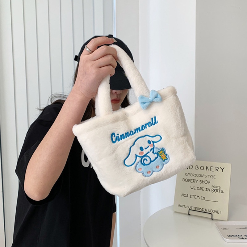 Túi Xách Đeo Vai Bằng Vải Bông Thêu Họa Tiết Dễ Thương Thời Trang Đường Phố