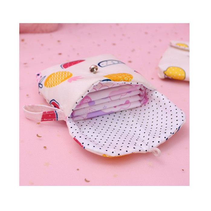 Túi ví mini đựng đồ bỏ túi PINK002  Pink Xinh Decor túi chống thấm đựng đồ cá nhân con gái màu hồng