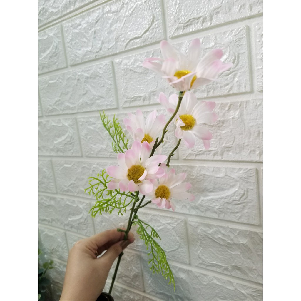 5 CÀNH Hoa Giả- Hoa Cúc Họa Mi  Nhiều Màu Sinh Động Như Thật- Trang Trí Nhà Cửa Bền Đẹp Với Thời Gian.