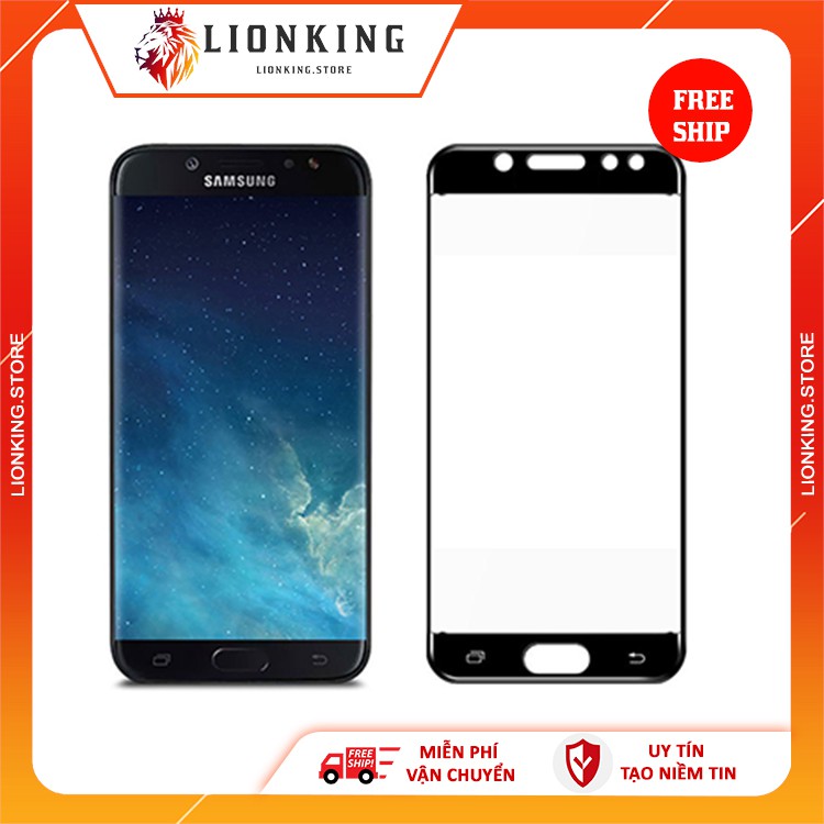 Kính cường lực samsung J4, J5, J6, J6 Plus, J7 Prime,  J7 Plus,  J7 Pro, J730 full màn hạn chế vân 2 màu: đen và trắng