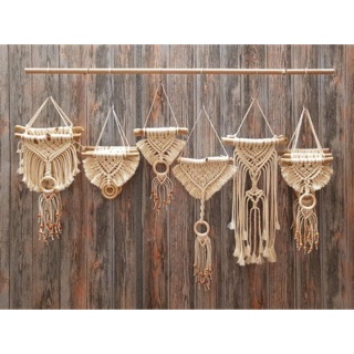 Macrame mini treo tường phong cách boho decor trang trí phòng