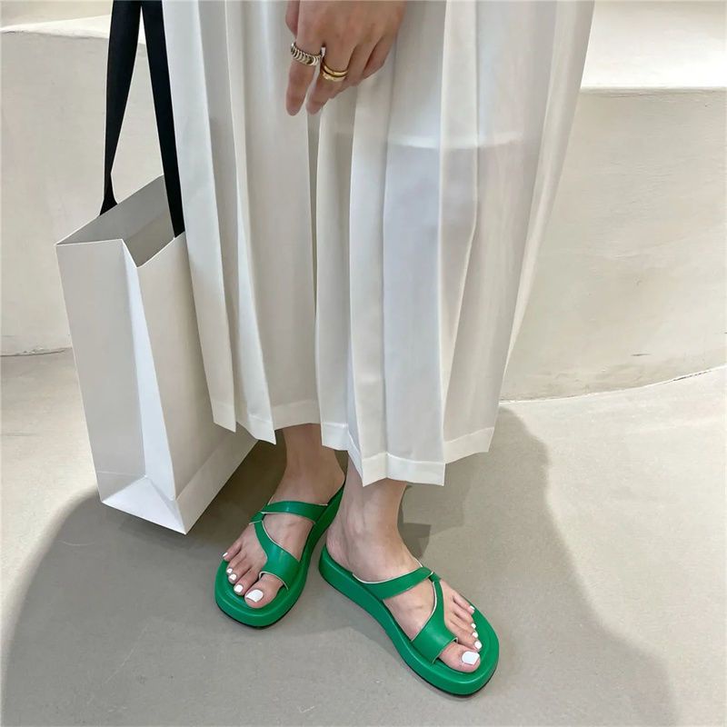 Dép Xỏ Ngón Đế Dày Thoải Mái Thời Trang Mùa Hè Cho Nữ