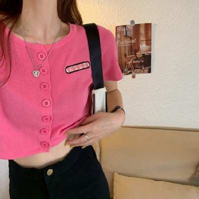 NRVP Áo Thun Nữ Ngắn Tay Thêu Hoa Dáng Rộng Thời Trang Mùa Hè 2020