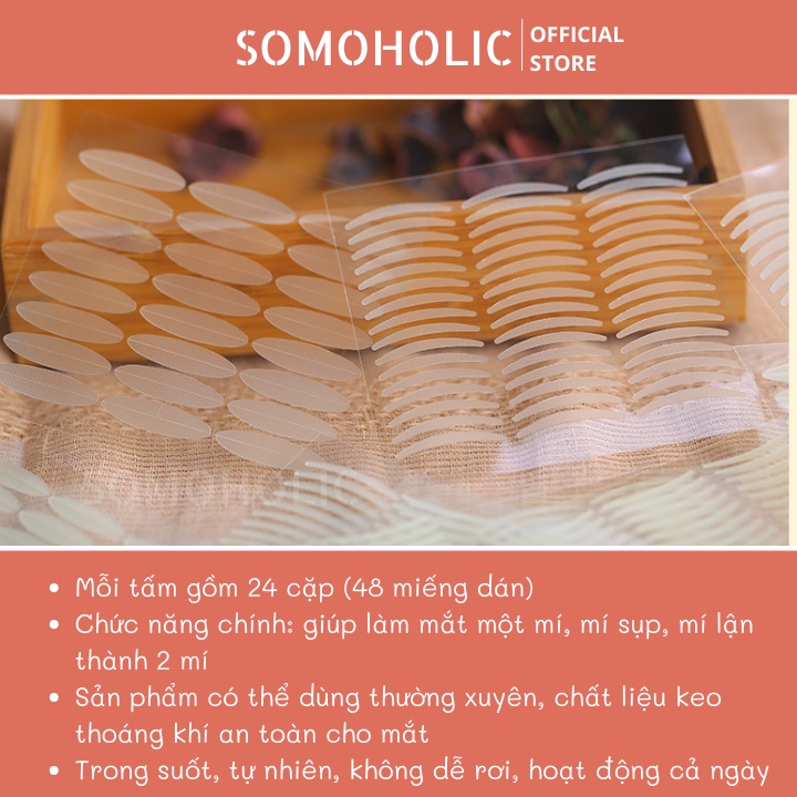 Kích mí 480 miếng dán mí lưới tạo hai mí sẵn keo trong suốt tàng hình Somoholic KM2