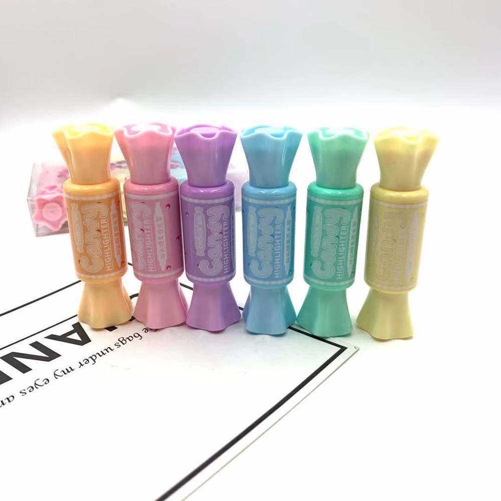 Set 6 Bút Đánh Dấu Hai Đầu Kèm 6 Bút Dạ Quang Tự Lắp Ráp